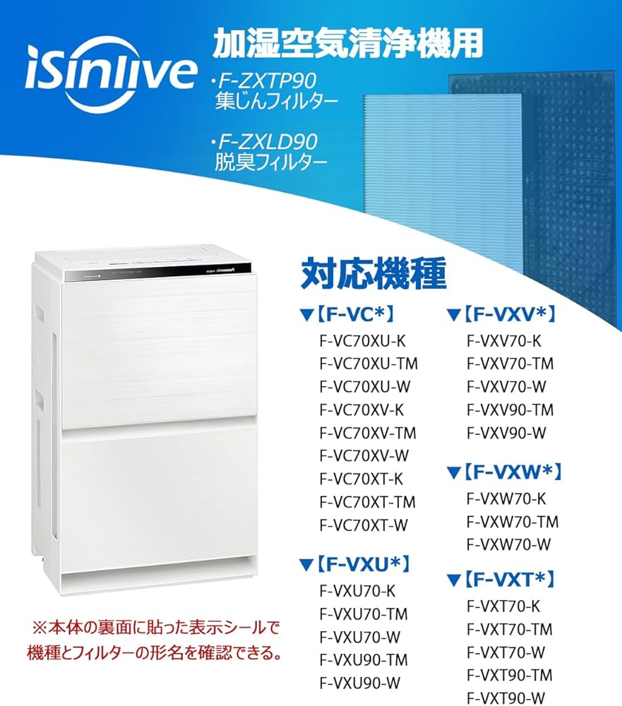 Amazon.co.jp: パナソニック F-ZXTP90 用 フィルター F-ZXLD90 脱臭