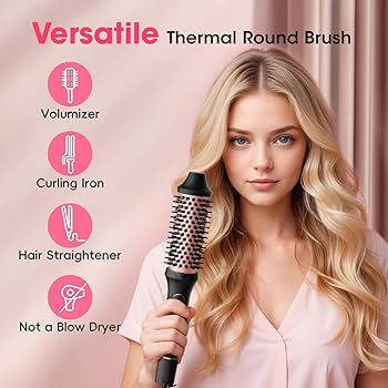 Amazon.com : CINOSTAR Heated Round Brush for Blowout Look
