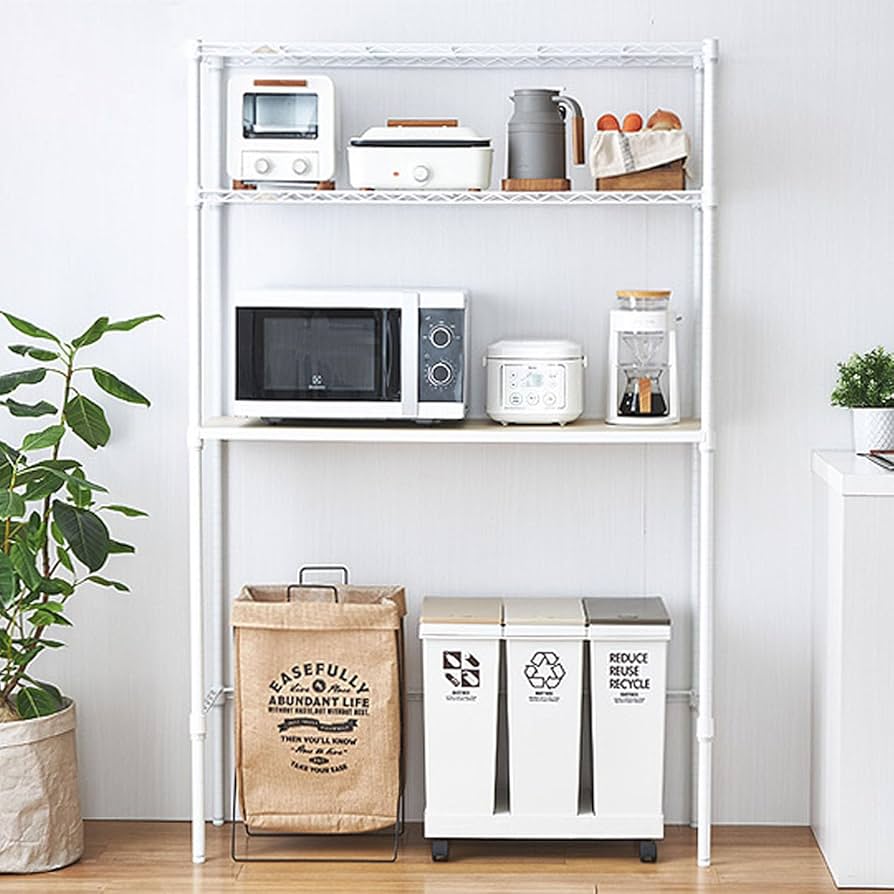 Amazon｜ドウシシャ ルミナス ラテ キッチン収納 ゴミ箱上収納