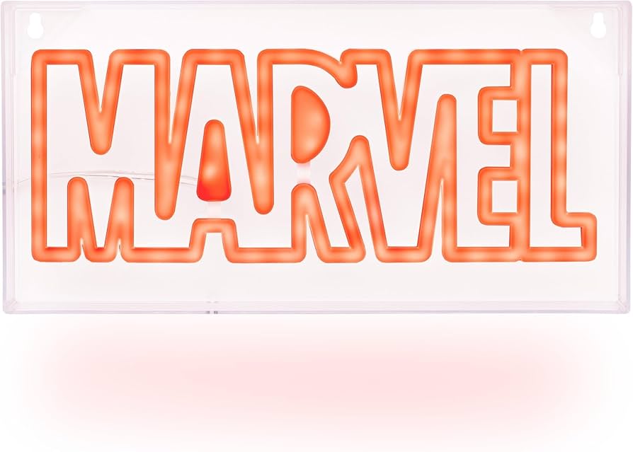 Amazon.com: Paladone Marvel LED Neon Logo Light Sign - Wall