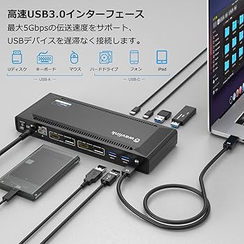Amazon.co.jp: WAVLINK タイプC ドッキングステーション シングル5K