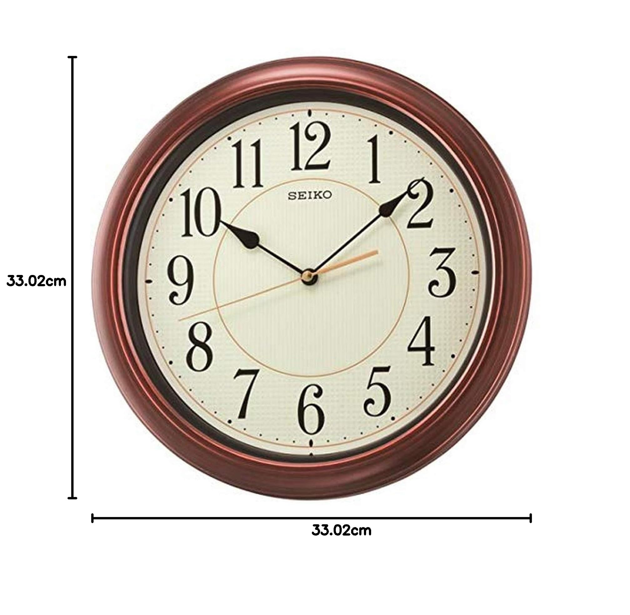 Amazon.co.jp: セイコー 13インチ 番号付き 木製仕上げ 壁時計