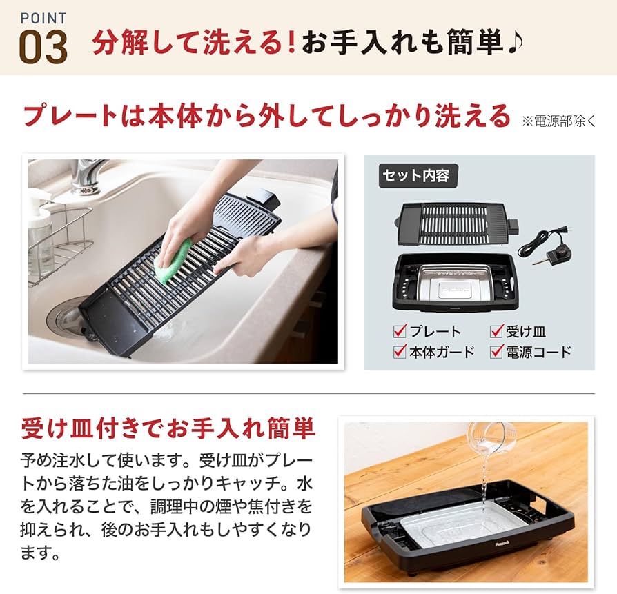 Amazon.co.jp: ピーコック 焼肉プレート 煙が出にくい 電気焼肉器 煙約