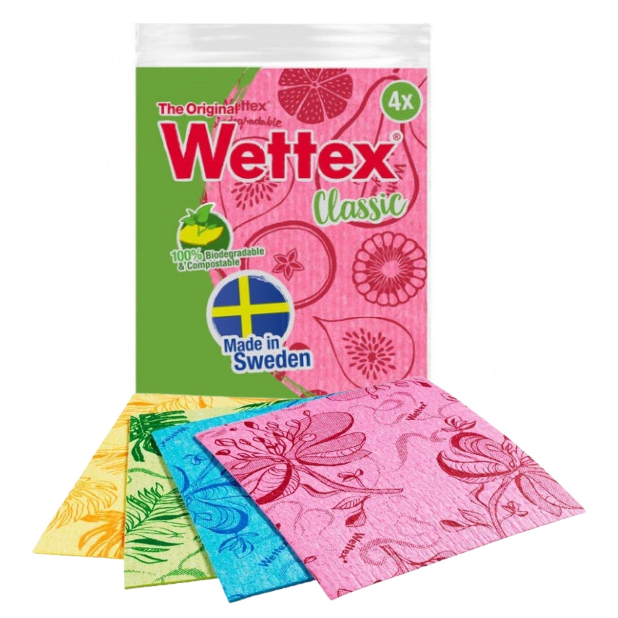Amazon｜スウェーデンWettex ディッシュクロス4枚パック｜キッチン