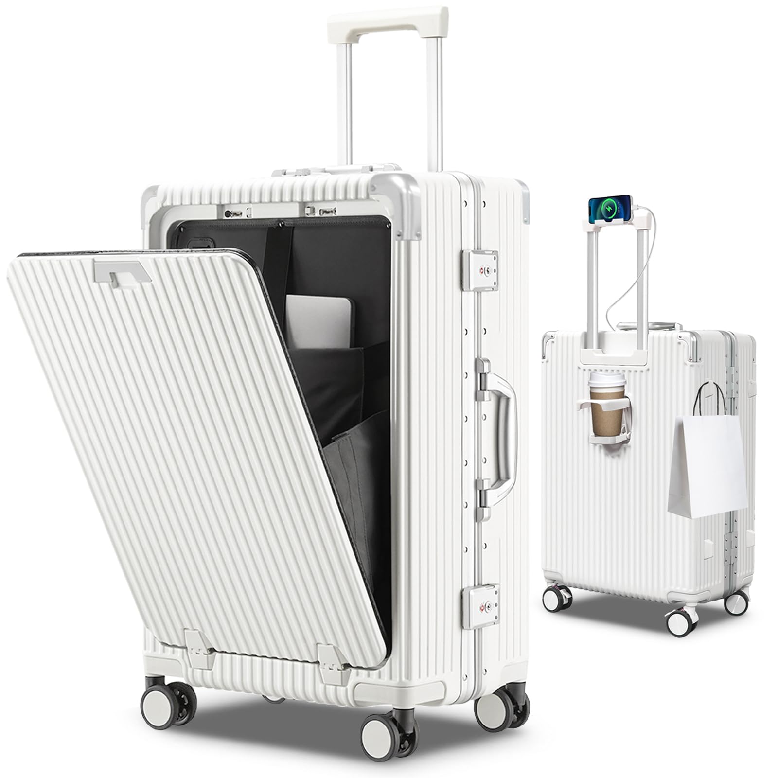 Amazon.co.jp: [HAIKUSOUBI] スーツケース キャリーケース アルミ