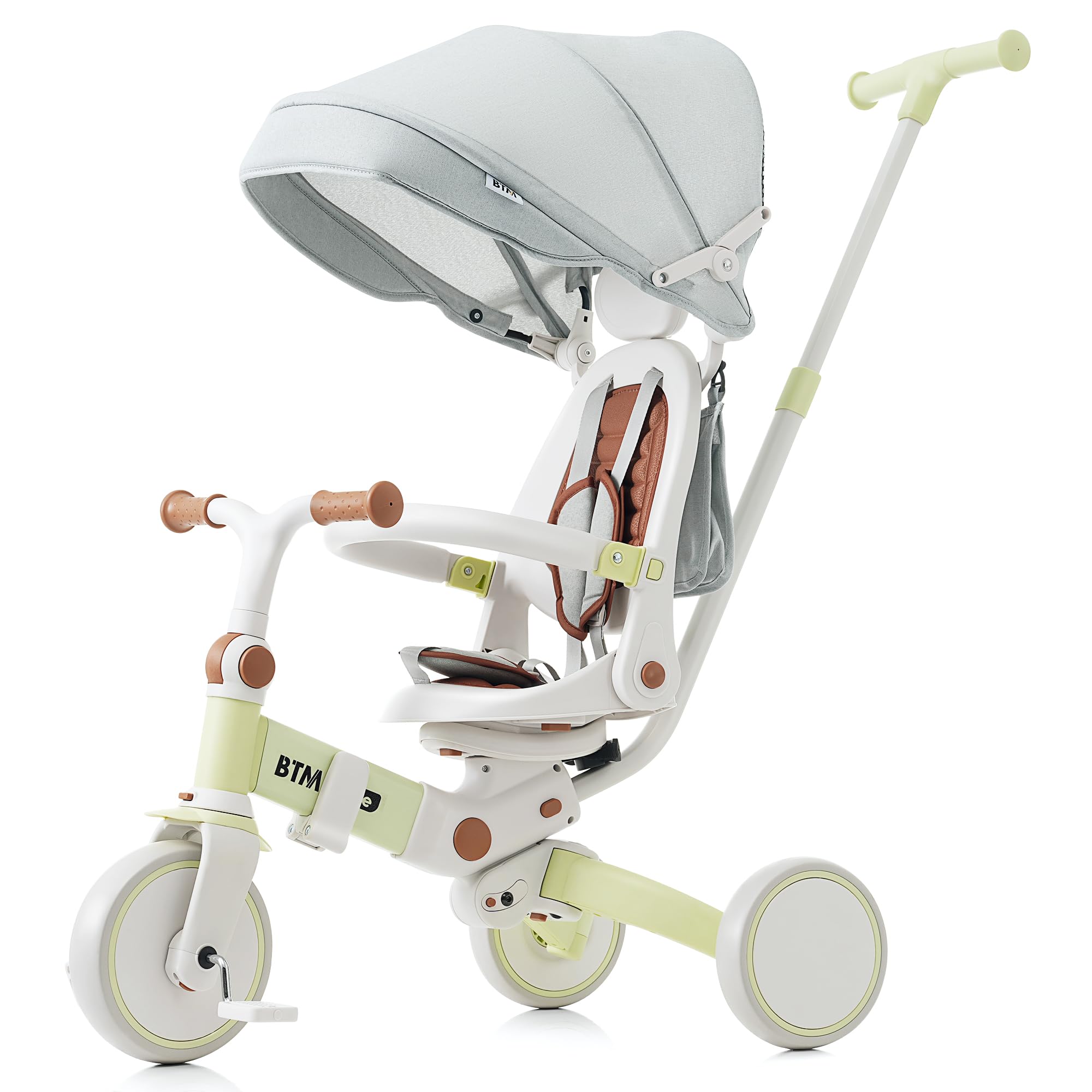 Amazon.co.jp: BTM 子供用三輪車 折りたたみカバー 手押し棒付き 7in1
