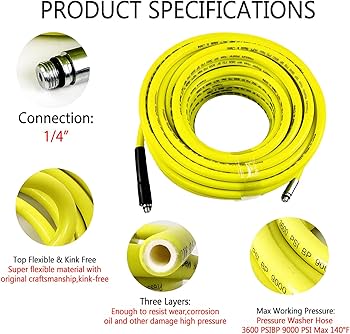 Amazon.co.jp: 高圧排水管清掃ホースセット逆噴射ノズル付き 排水管