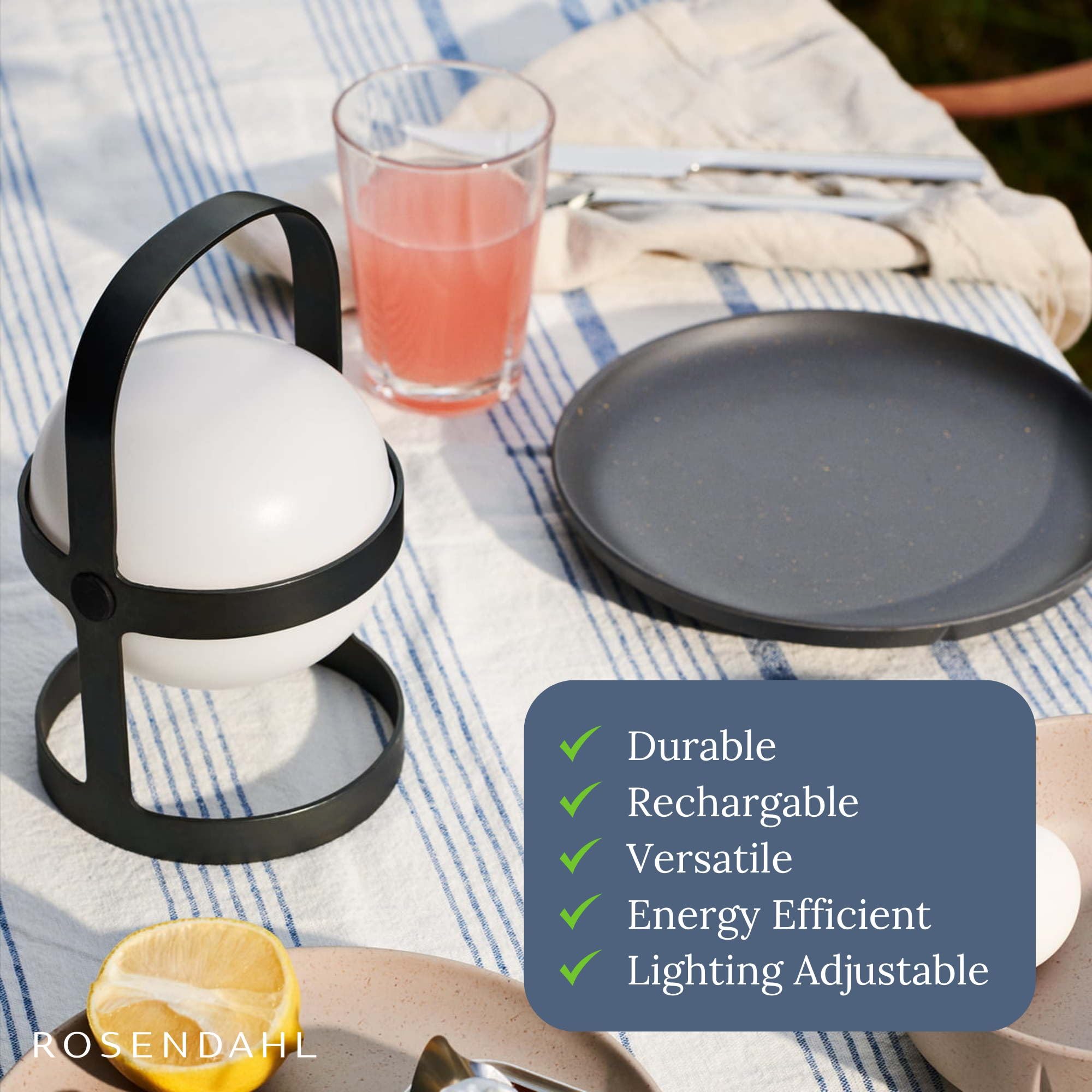 Amazon.com: Rosendahl Soft Spot Solar Circular Lantern - 7.3 in