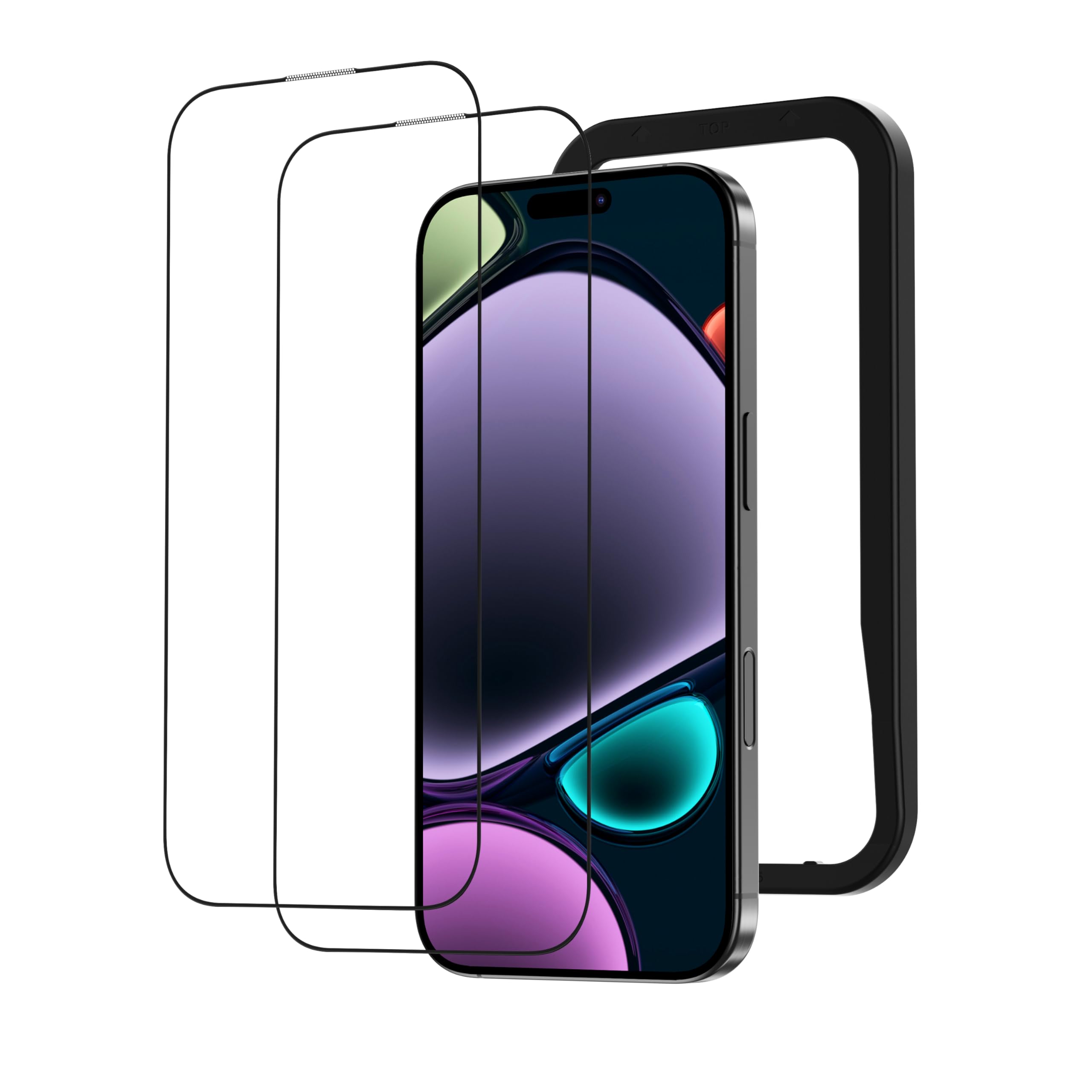 Amazon | NIMASO ガラスフィルム iPhone 16 pro 用 強化ガラス 黒縁