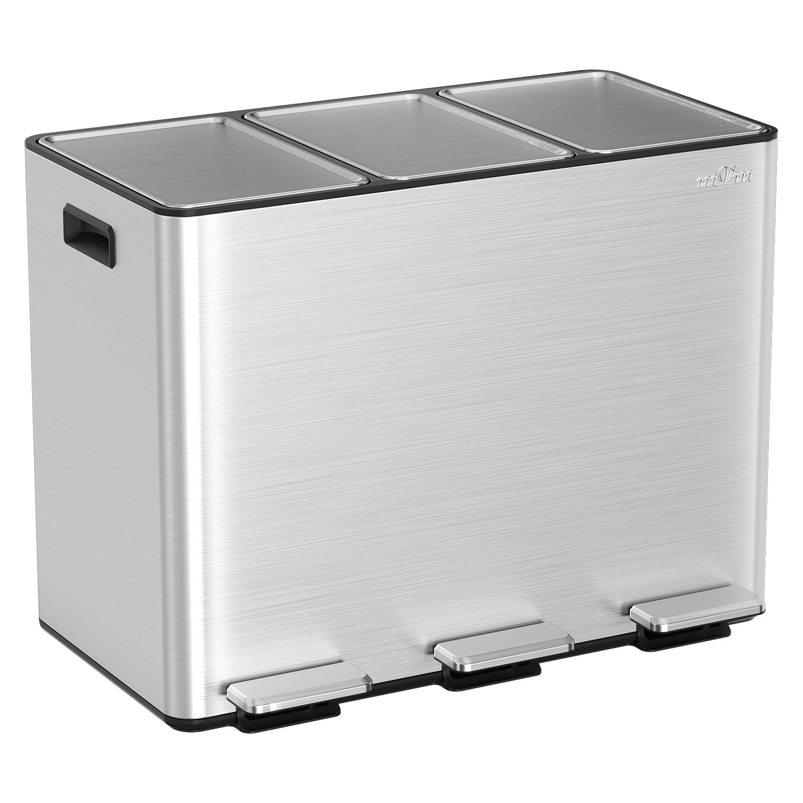 Amazon｜mVm ゴミ箱 分別 横型3分別 3×15L ダストボックス 蓋付き