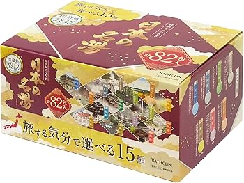 Amazon.co.jp: 【大容量 15種類 82 包】バスクリン 日本の名湯 入浴剤