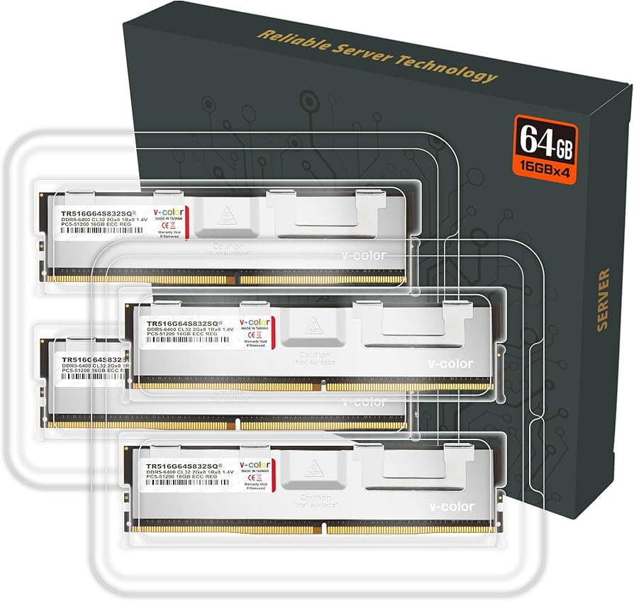 Amazon.co.jp: V-Color DDR5 64GB (16GBx4) 6400MHz CL32 SK hynix