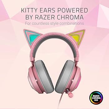 Amazon.co.jp: Razer Kraken Kitty Quartz Pink ゲーミングヘッド