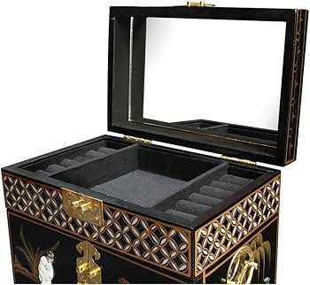 Amazon.com: ChinaFurnitureOnline Black Lacquer Mother of Pearl