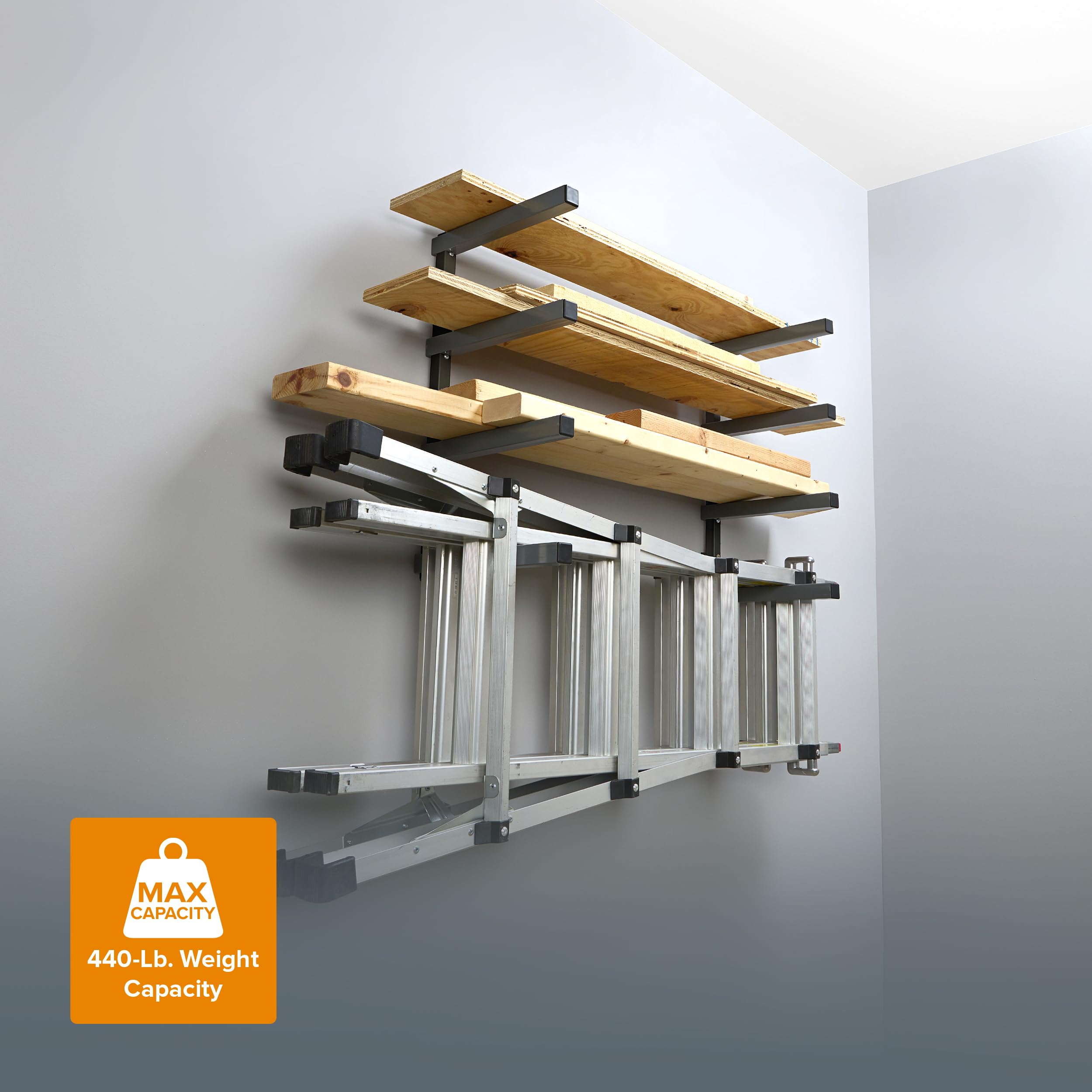 Amazon｜Bora(ボラ) 4段 木材収納ラック 木材とガレージ整理 省