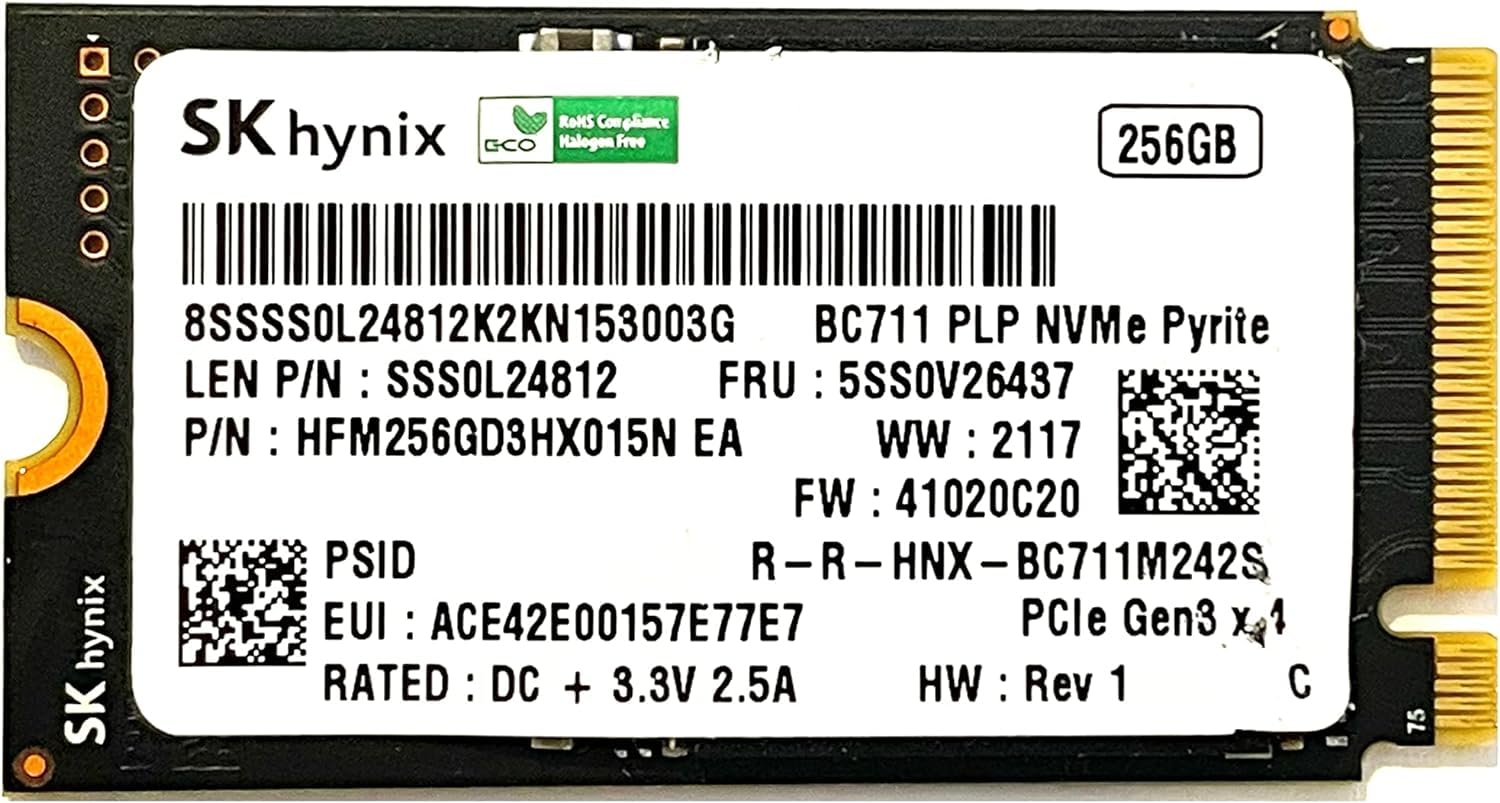 Amazon | SkHynix 256GB PCIe NVMe 2242 SSD (HFM256GD3HX015N) (OEM