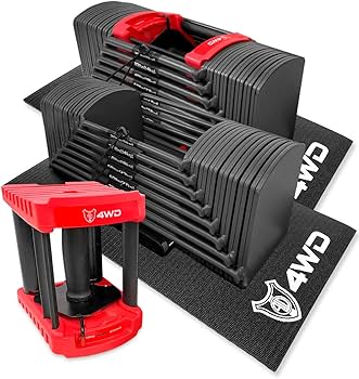 Amazon | 4WD 可変式ダンベル ブロックダンベル 2個セット 20kg | 40kg