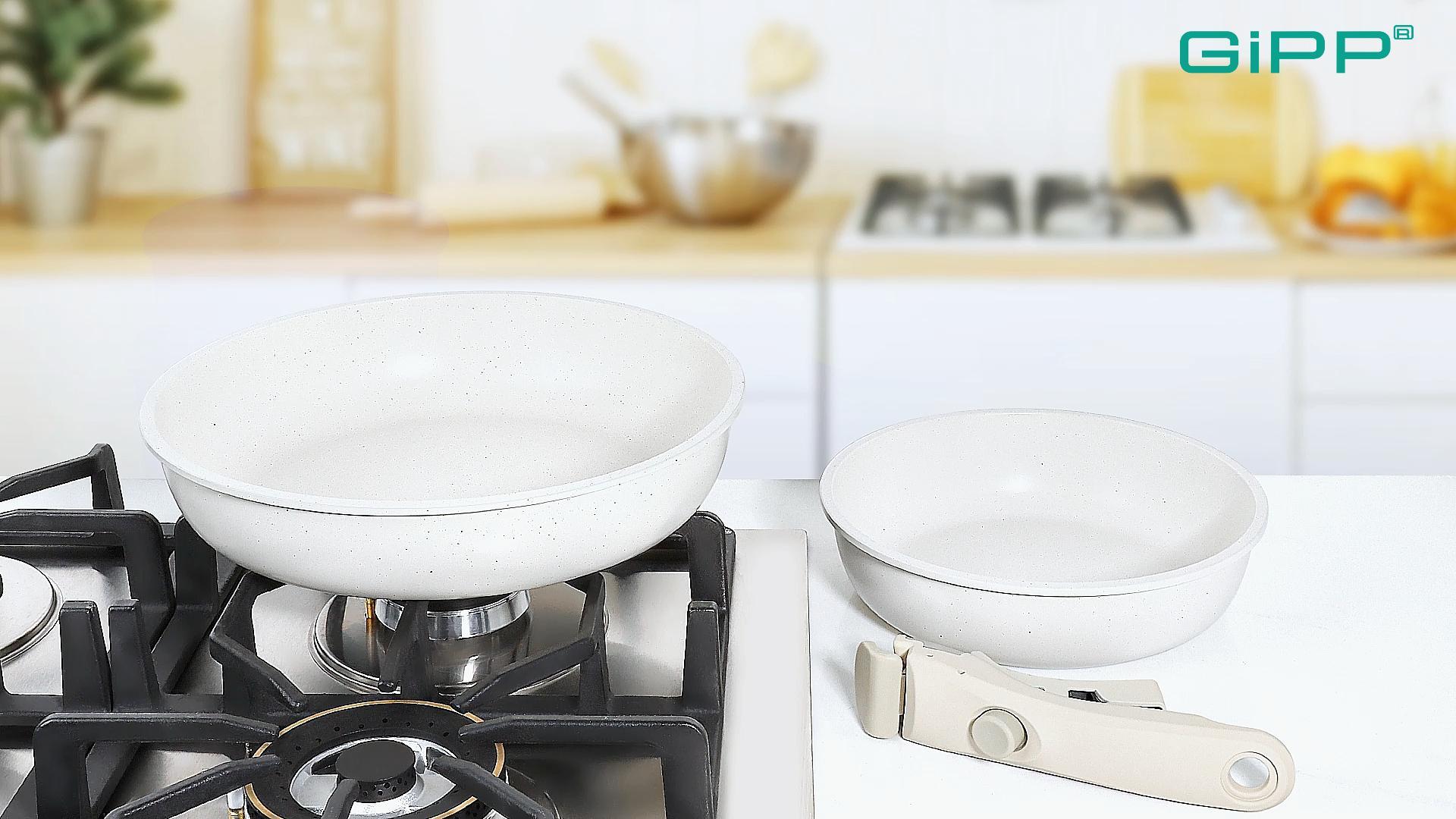 Amazon.co.jp: GiPP フライパン セット IH・ガス火対応 3点 焦げ付