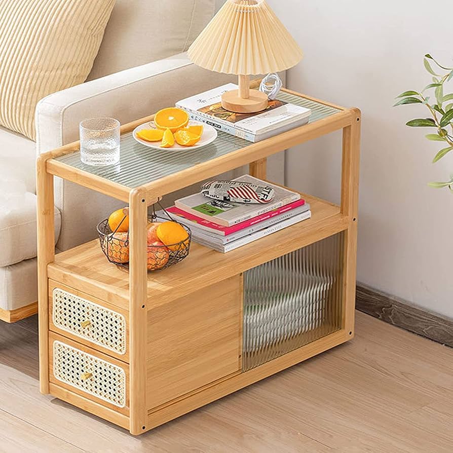 Amazon.co.jp: ソファー サイドチェスト 移動便利 ソファーテーブル