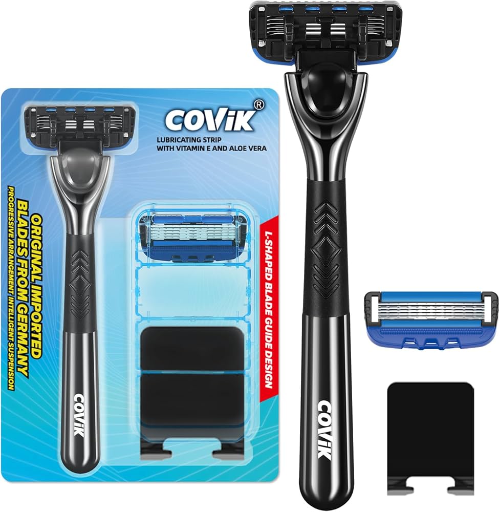 Amazon.com: COVIK 5Blade Razor for Men with Dual Lubrication