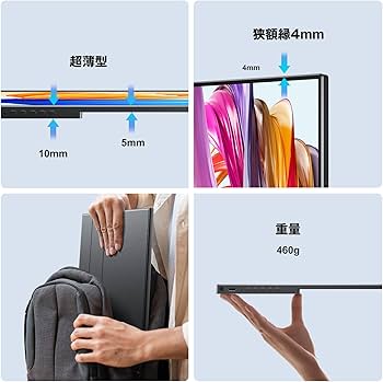 Amazon.co.jp: KEEPTIME モバイルモニター 14インチ 2K解像度 モバイル
