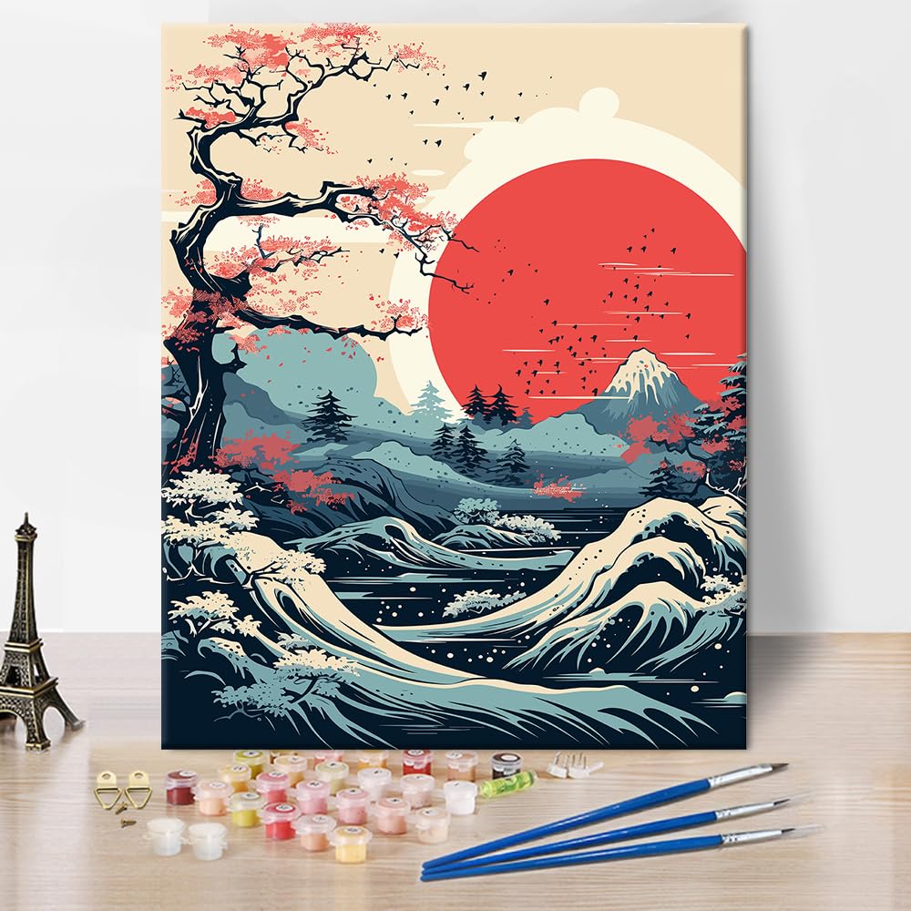 Amazon.com: Japan Mountain Paint by Numbers Kit for Adults, DIY