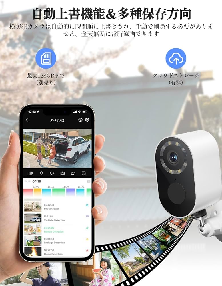 Amazon.co.jp: 【2025新登場・電池式】JUFLSKY 防犯カメラ 屋外 室内