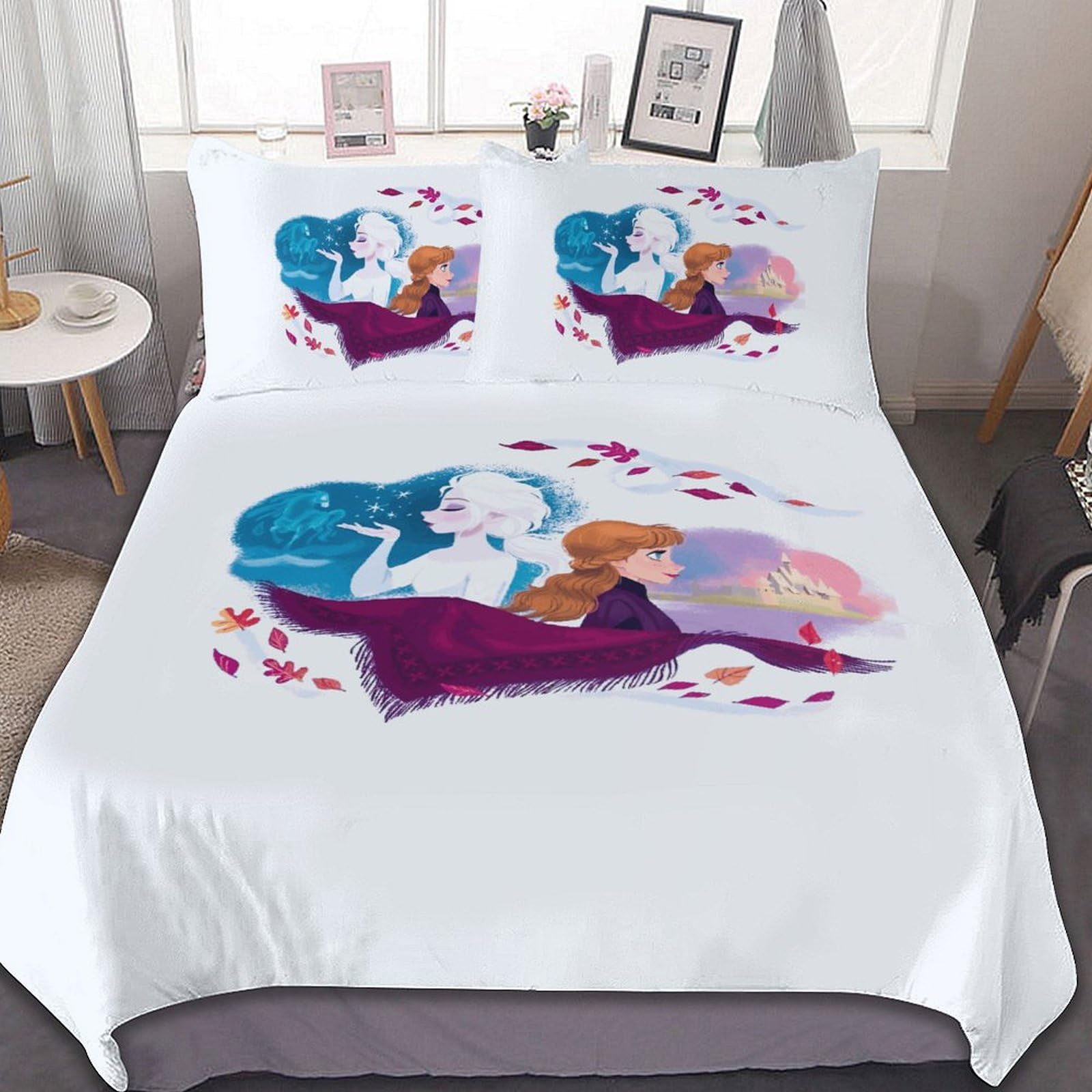 Amazon｜アナと雪の女王 布団カバー 3点セット シングル シングル 枕