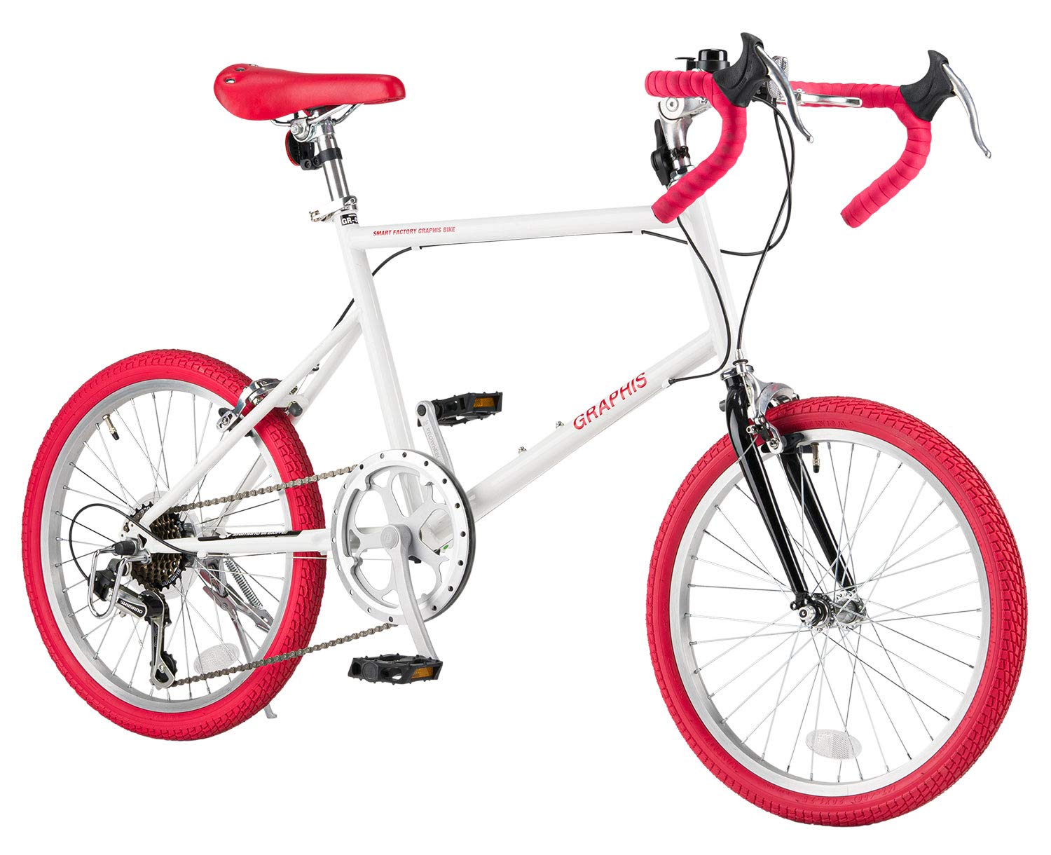 Amazon | GRAPHIS(グラフィス) ミニベロ 20インチ シマノ 外装7段変速