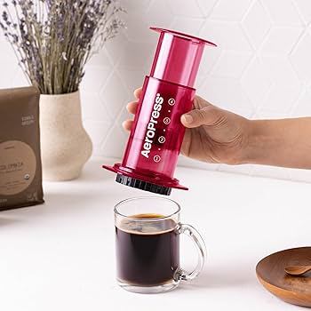 Amazon.com: AeroPress Clear Pink Coffee Press - All-in-One French