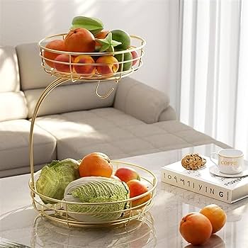Amazon｜フルーツバスケット 2段フルーツバスケットボウル 積み重ね