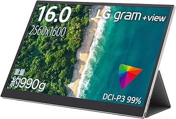 Amazon.co.jp: LG モバイルモニター gram +view 16MQ70 16インチ/WQXGA