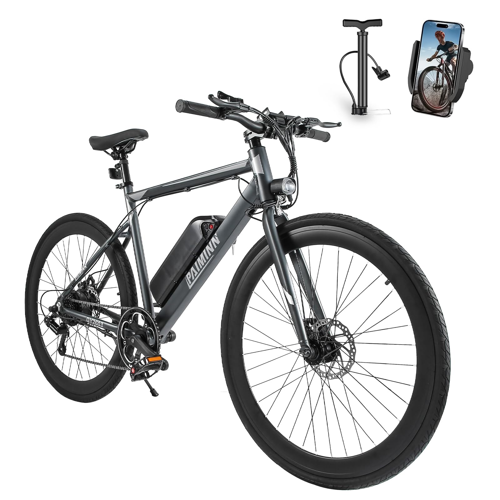 Amazon | Paiminn 電動アシスト自転車 ロードバイク タイヤ700x35C