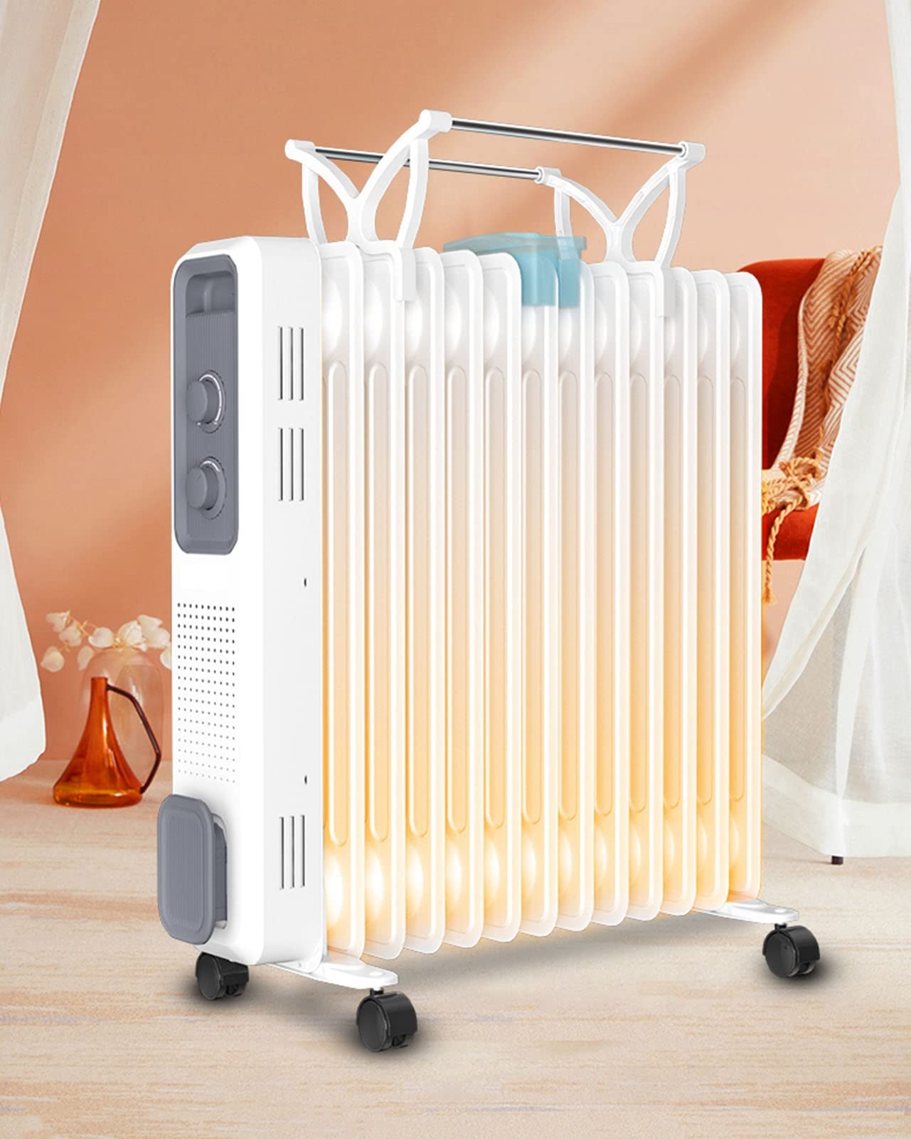 Amazon.co.jp : 油入ラジエーターヒーター 室内用電気オイルヒーター