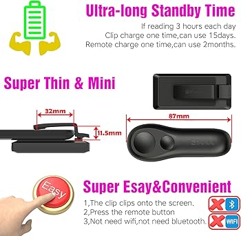 Amazon | SYUKUYU RFリモコン ページめくり機 Kindle Reading用 iPad用