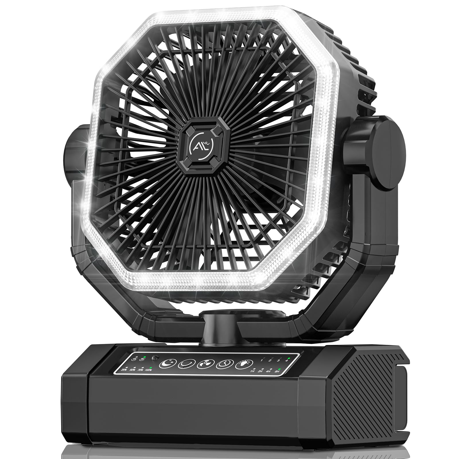 Amazon | キャンプ 扇風機 20000mAh大容量 自動首振りリ 最大60時間