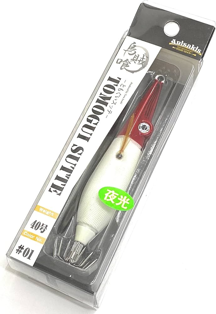 Amazon | アニサキス ともぐいスッテ 40号 01.赤/白 | アニサキス