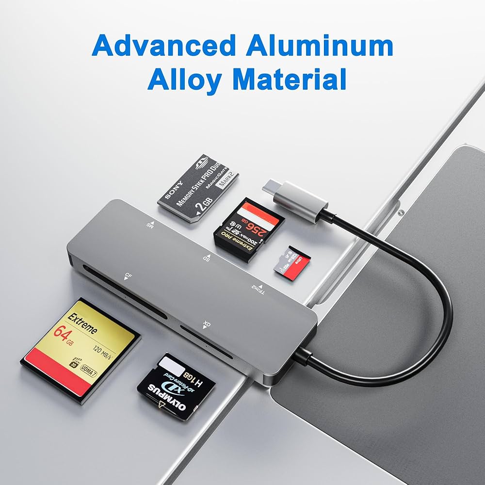 USB-C XD Picture Card Reader, 5Gbps 6-in-1 High Speed Card Reader