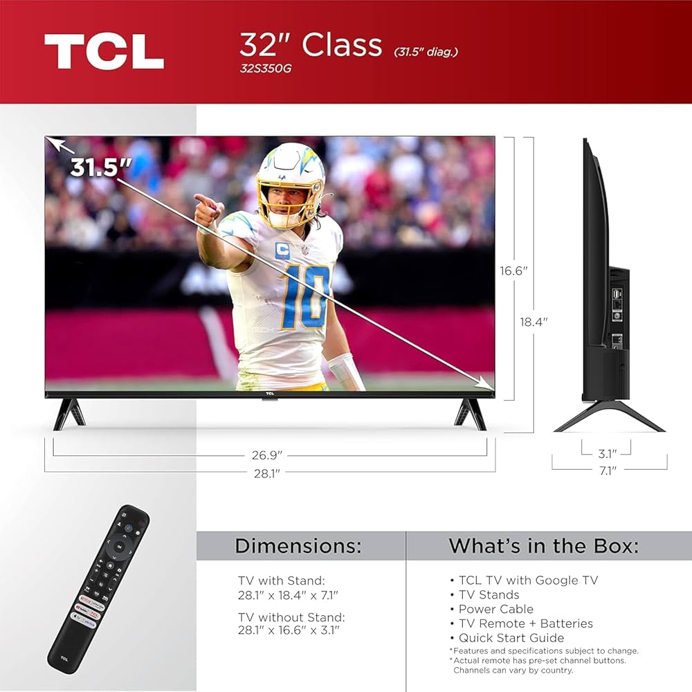 Amazon.com: TCL 1080p FHD HDR Google Smart TV Bundle w/Bluetooth