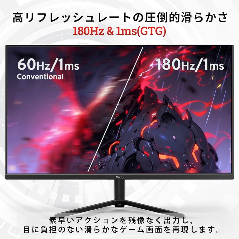 Amazon.co.jp: Pixio PX248 Prime Plus Black ゲーミングモニター 23.8
