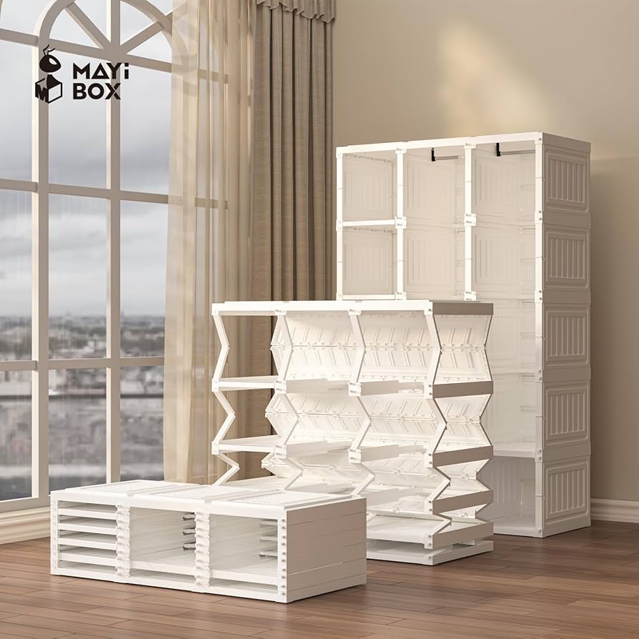 Amazon｜Mayi Box ワードローブ クローゼット 一体折りたたみ式 収納