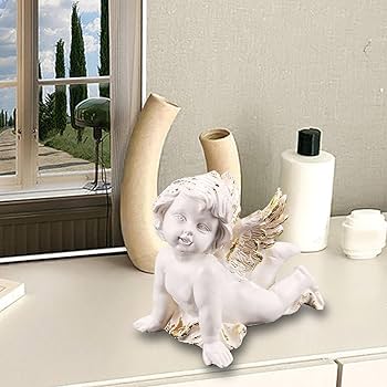 Amazon.co.jp: Figatia 赤ちゃん天使像庭の彫刻家の装飾