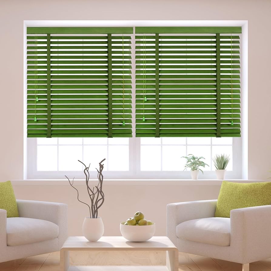 Amazon｜木製ブラインド グリーンウッドブラインド 幅65/80/85/100/110