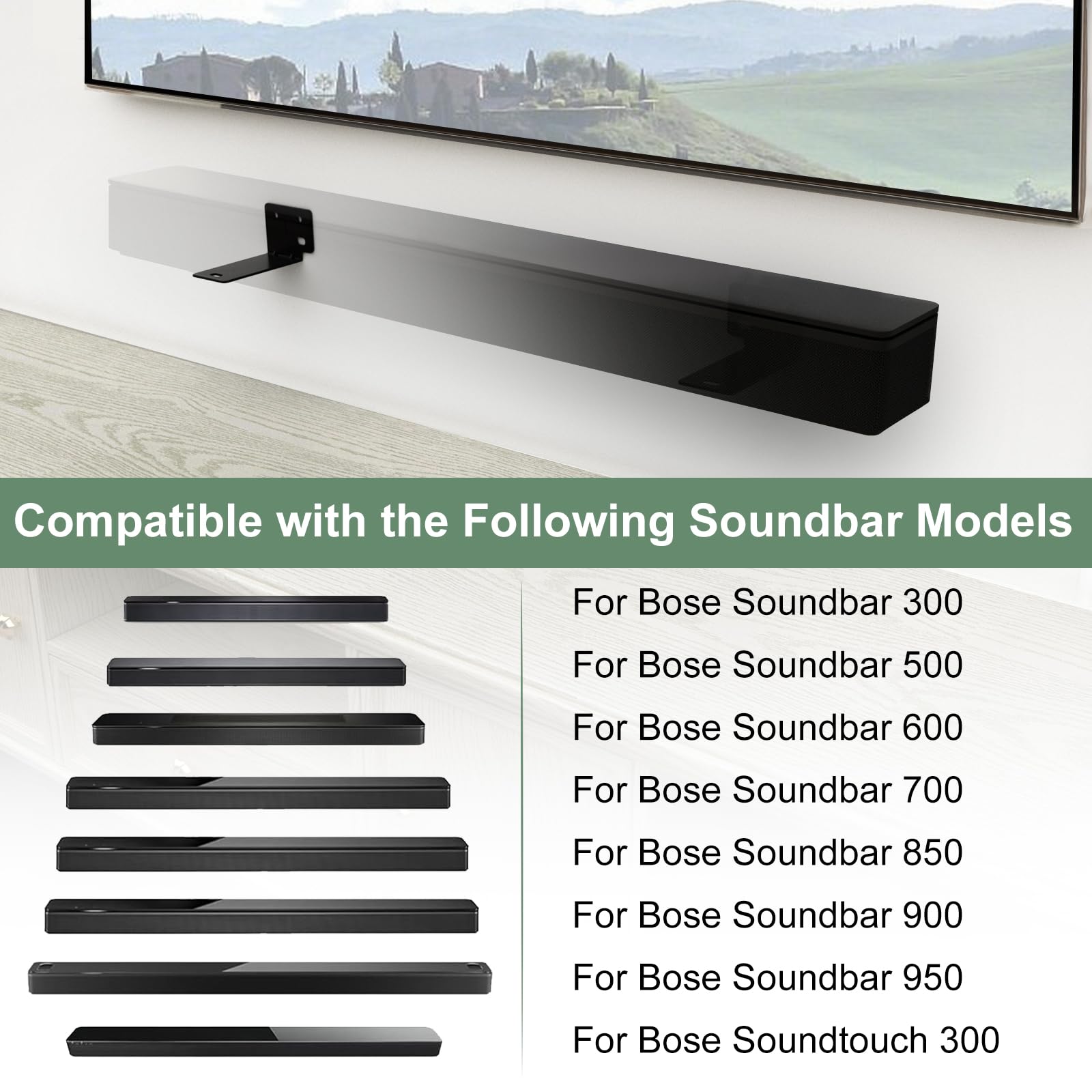 Suporte de parede para Bose WB-300 SoundTouch 300 Soundbar 500