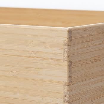 Amazon.co.jp: 無印良品 重なる竹材長方形ボックス 収納用品 小 幅37