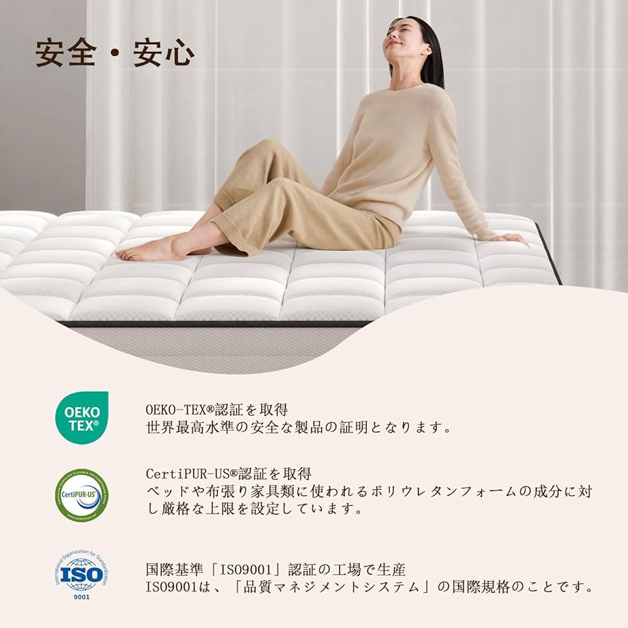 Amazon.co.jp: LETMOON マットレス セミダブル 極厚20CM ポケット