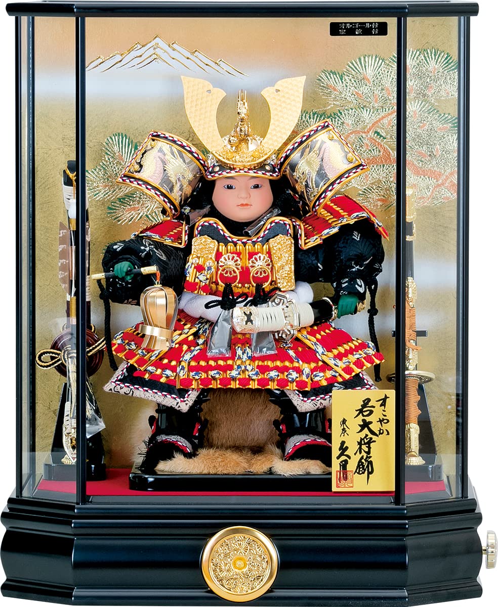 Amazon | 五月人形 人形の久月 家紋付 兜ケース 6号大将ケース ガラス