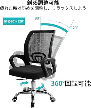 Amazon.co.jp: オフィスチェア デスクチェア 人間工学チェア メッシュ