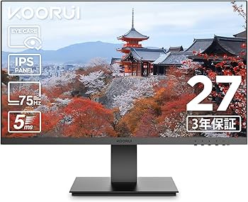 Amazon.co.jp: KOORUI モニター 27インチ ディスプレイ IPS非光沢 フル