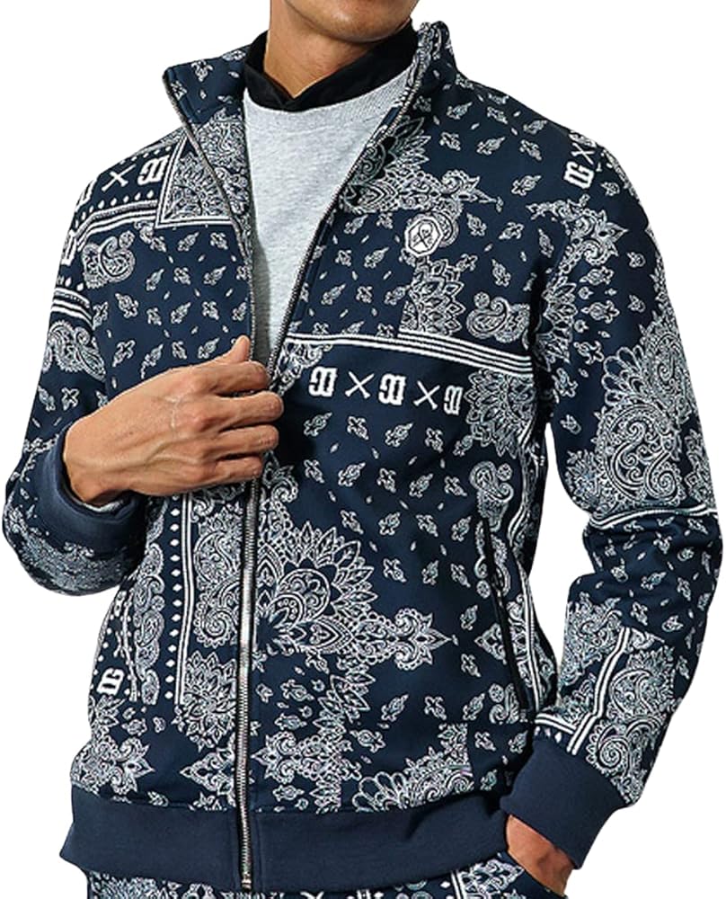 Amazon | [DIVINER GOLF] ペイズリースタンドジャケット ゴルフ メンズ